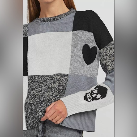 NWT $518 360cashmere 100% cashmere Freydis Skull sweater